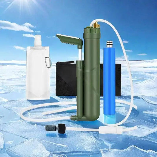 Filterwell Pompe à Main Portable – Filtre à Eau et Purificateur pour Survie Outdoor