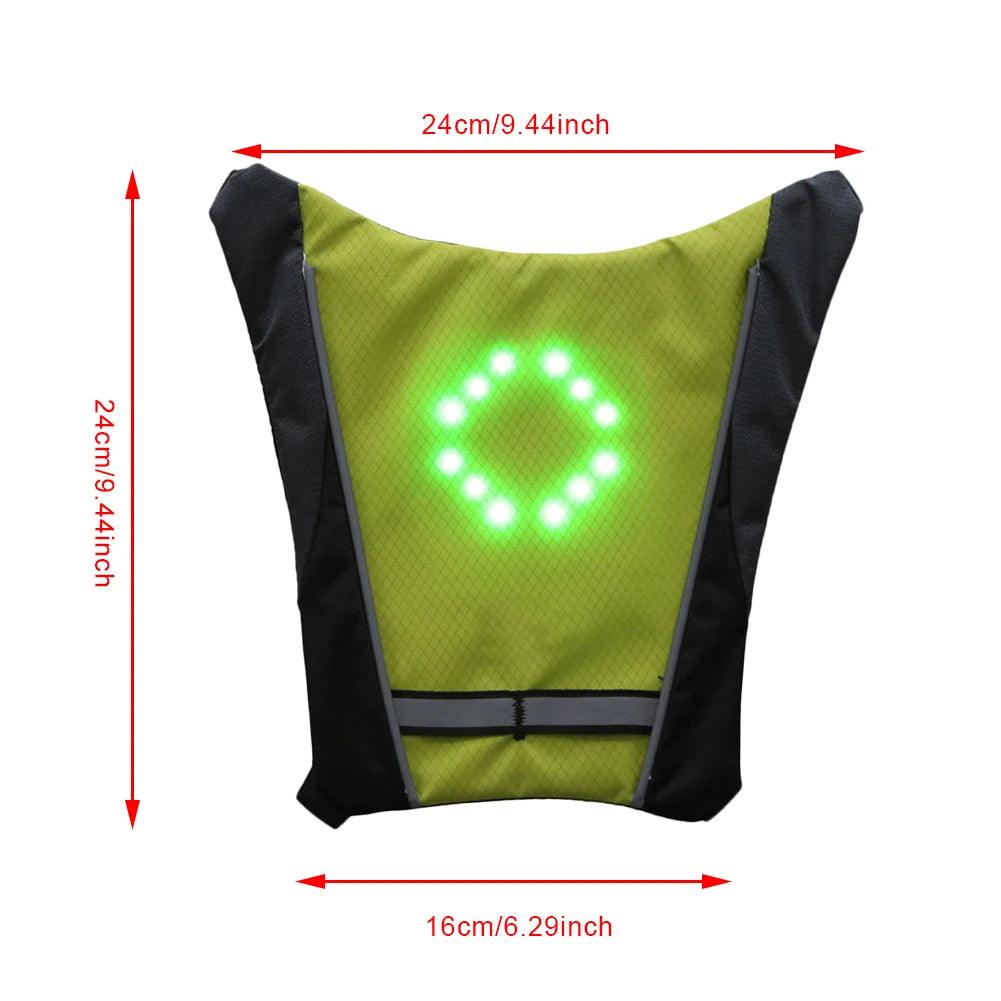 Gilet de cyclisme LED avec télécommande - Veste de sécurité haute visibilité pour vélo VTT