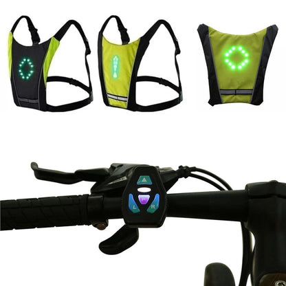 Gilet de cyclisme LED avec télécommande - Veste de sécurité haute visibilité pour vélo VTT