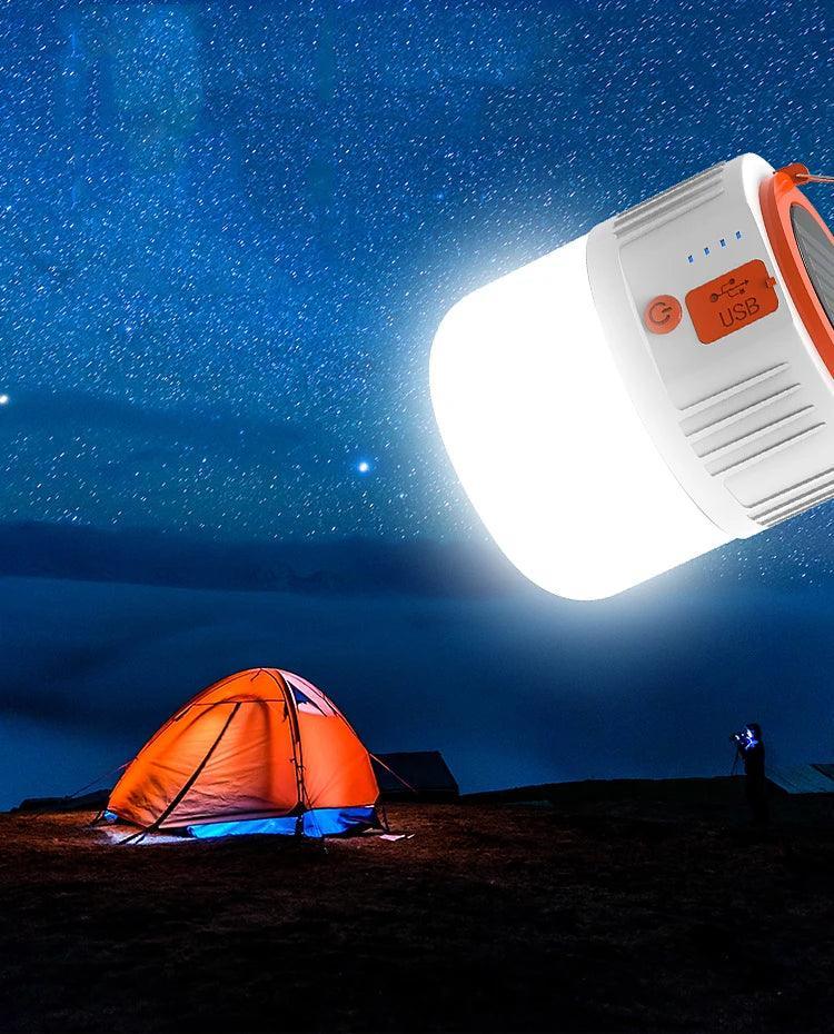 Lampe LED Solaire à Économie d'Énergie – Éclairage USB pour Camping et Urgences