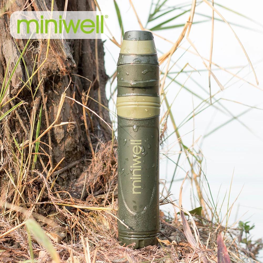 Miniwell Filtre à Eau Portable – Équipement de Survie Idéal pour Voyages et Outdoor