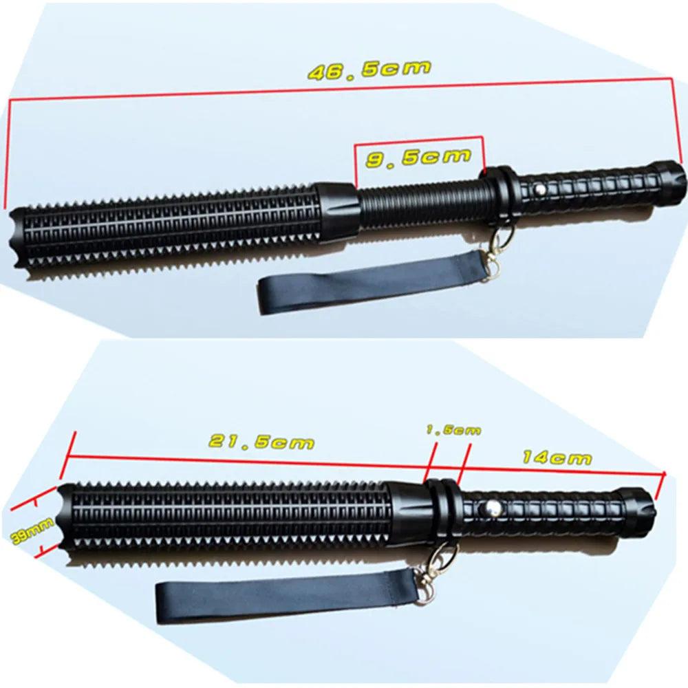 Lampe de Poche Télescopique d'Autodéfense - Éclairage Puissant et Sécurité