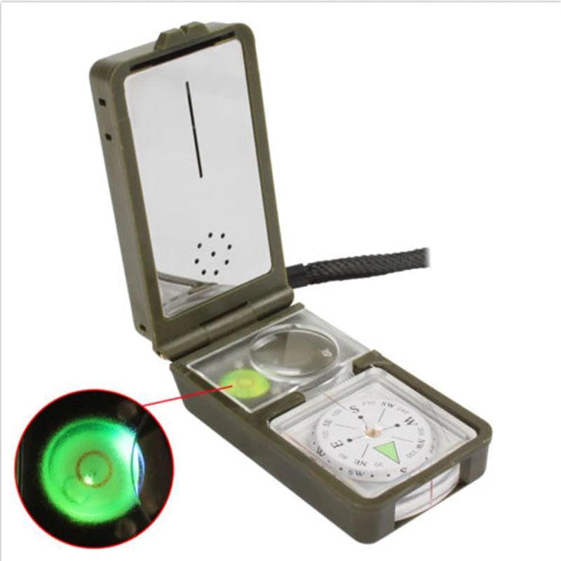 Boussole de Survie Militaire 10-en-1 – Multifonction LED et Sifflet