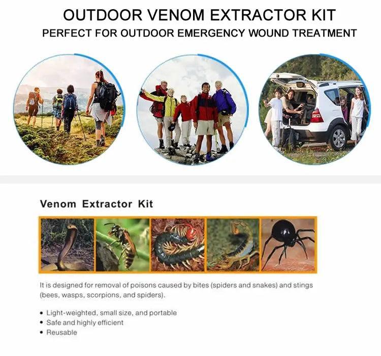 Mini Extracteur de Venin Portable – Kit de Traitement des Piqûres d’Insectes et Premiers Soins