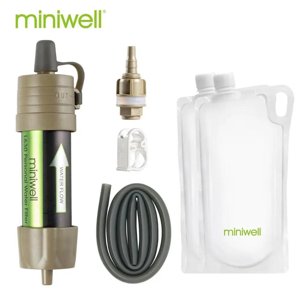 Miniwell Kit de Filtre à Eau Portable L630 – Survie, Camping et Randonnée - Variante