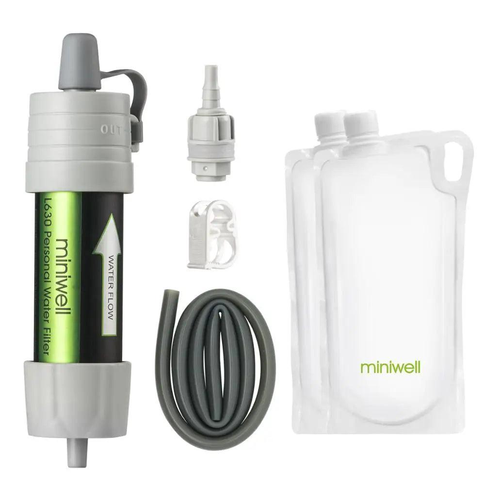 Miniwell Kit de Filtre à Eau Portable L630 – Survie, Camping et Randonnée - Variante