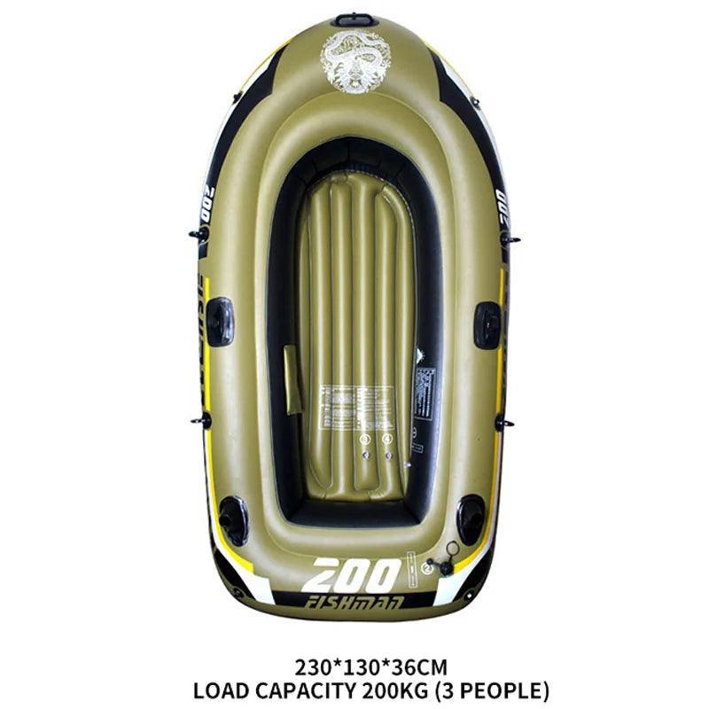 Bateau de Pêche Gonflable 3 Personnes – PVC Résistant pour Aventures Aquatiques - Variante