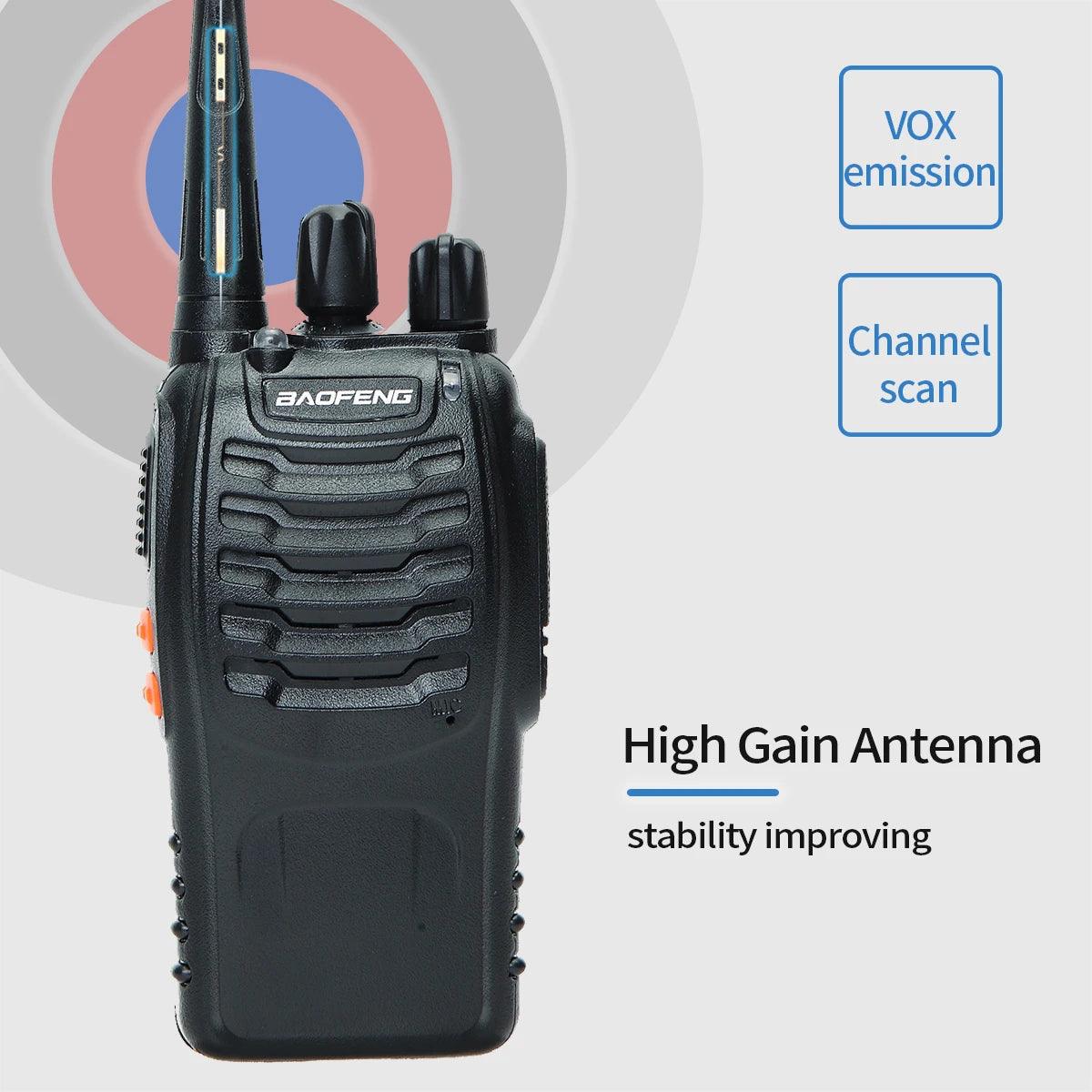 Baofeng BF-888S – Talkie-Walkie Bidirectionnel UHF Longue Portée 100 km