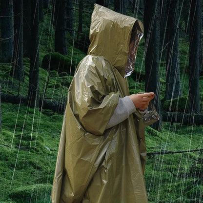 Poncho de Survie en Aluminium – Imperméable et Thermique