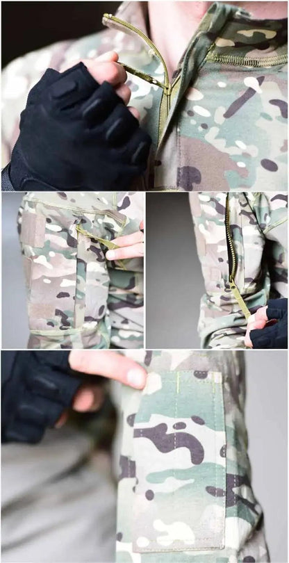 Chemises de Chasse Élastiques pour Hommes - Camouflage Outdoor