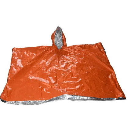 Poncho en Film d'Aluminium d'Urgence – Couverture Thermique et Imperméable - Variante