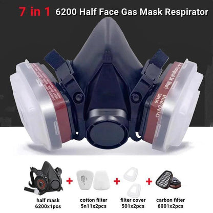 Masque à Gaz Anti-Poussière avec Lunettes Anti-Buée – Sécurité et Protection