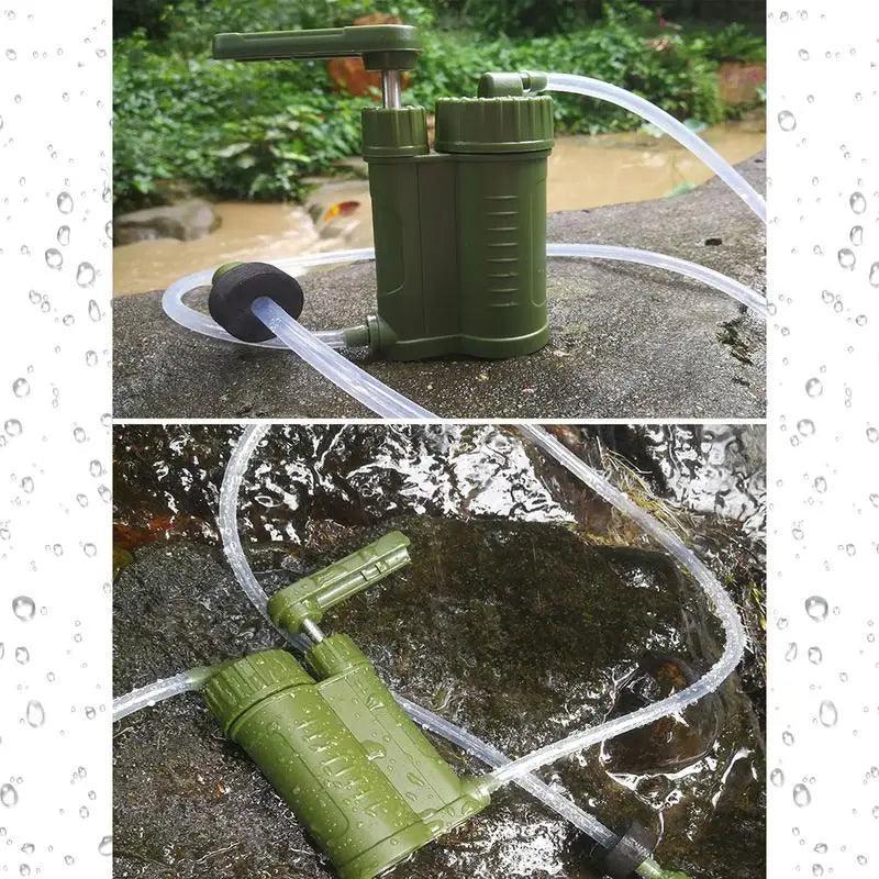 Filtre à Eau Portable avec Pompe à Main – Purification pour Survie et Outdoor