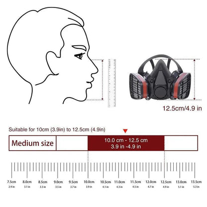 Masque à Gaz Anti-Poussière avec Lunettes Anti-Buée – Sécurité et Protection