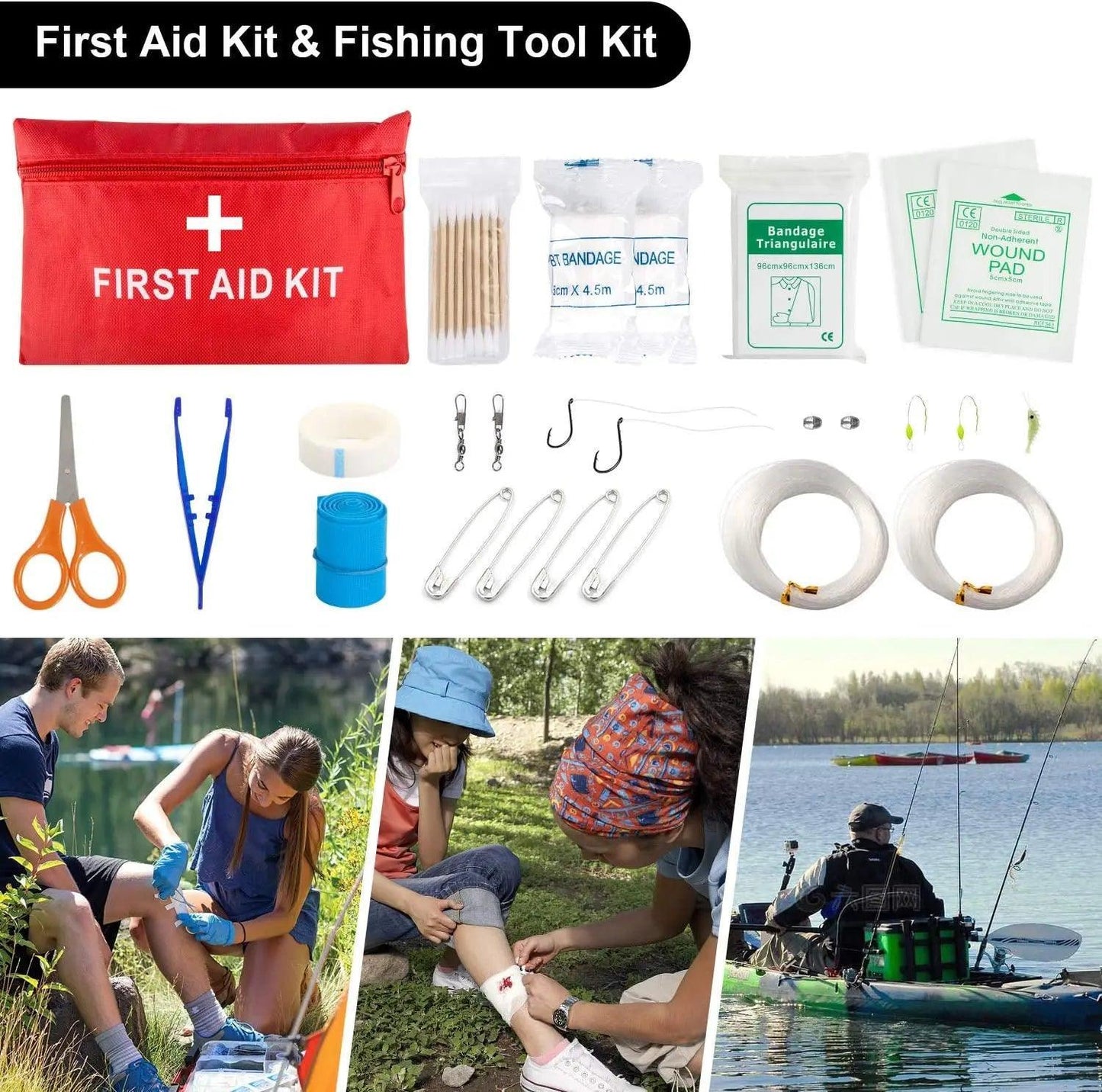 Équipement de Survie d’Urgence – Trousse Multifonctionnelle pour Camping et Chasse