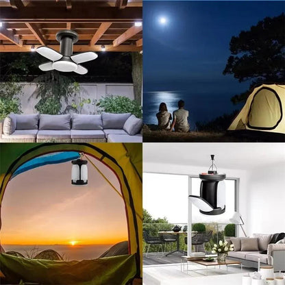 Lampe de Camping Solaire Portable – Éclairage LED Rechargeable USB