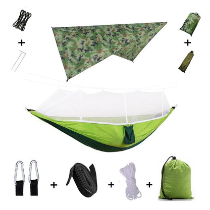 Hamac de Camping avec Moustiquaire – Abri Portable et Lit de Survie - Variante