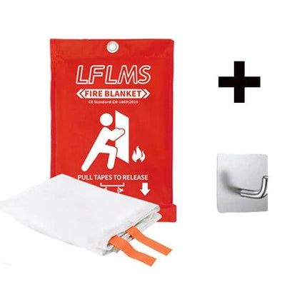 Couverture Anti-Feu d'Urgence 1m x 1m : Sécurité Cuisine et Survie - Variante