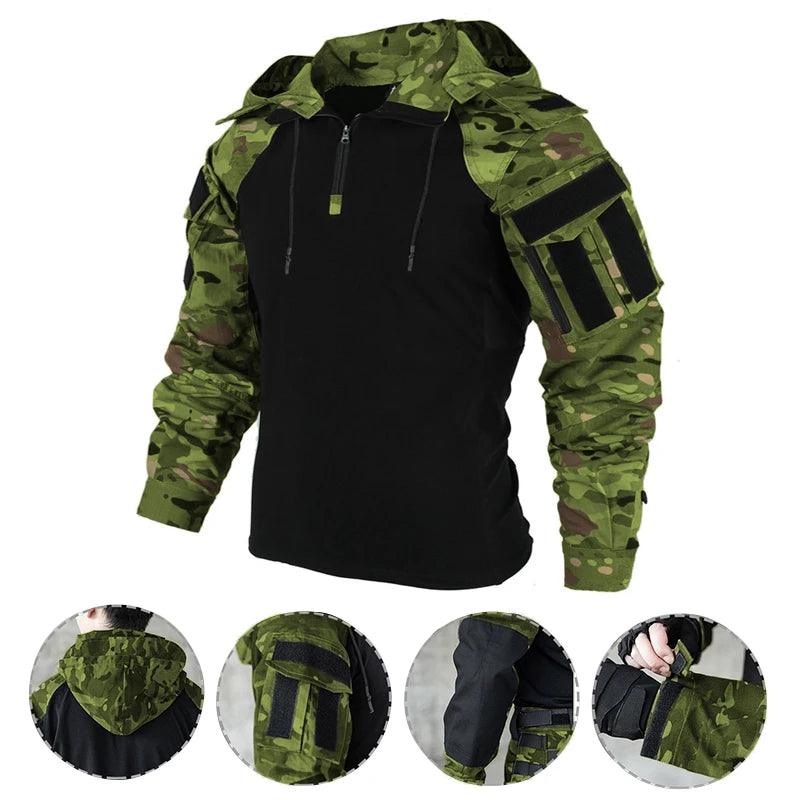 T-shirt Multicam CP Armée Américaine - Vêtement de Camping, Airsoft et Paintball