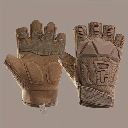 Gants de Moto à Coque Dure - Protection Demi-Doigt pour Sports Outdoor - Variante