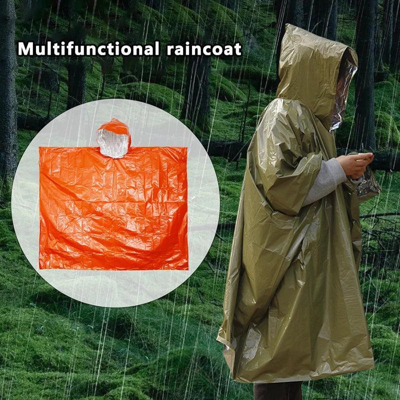 Poncho de Survie en Aluminium – Imperméable et Thermique