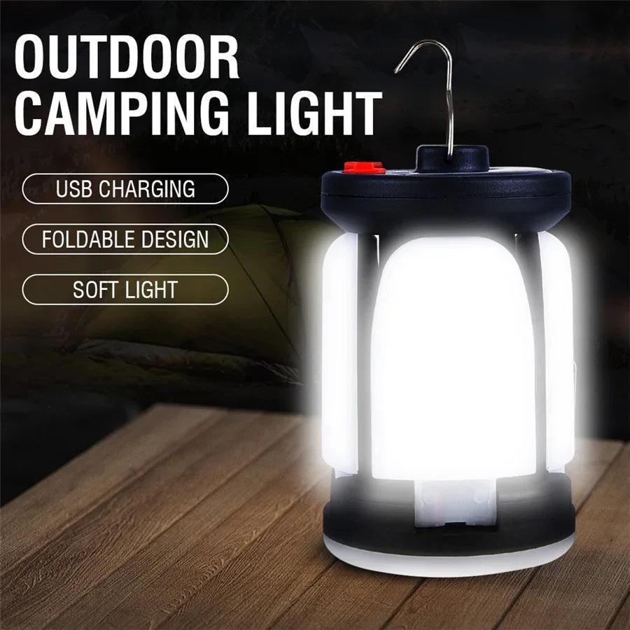 Lampe de Camping Solaire Portable – Éclairage LED Rechargeable USB