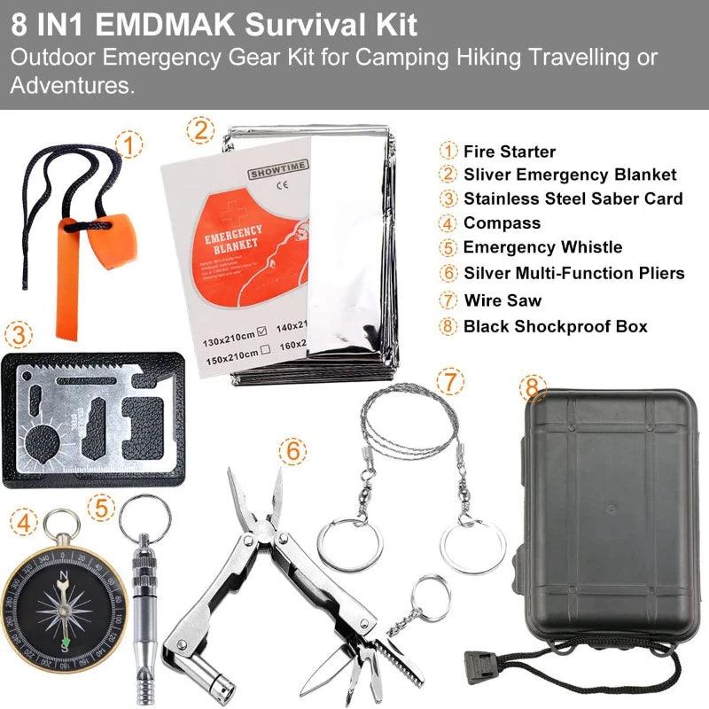 Kit de Survie en Plein Air - Équipement Multifonctionnel pour Camping et Aventures