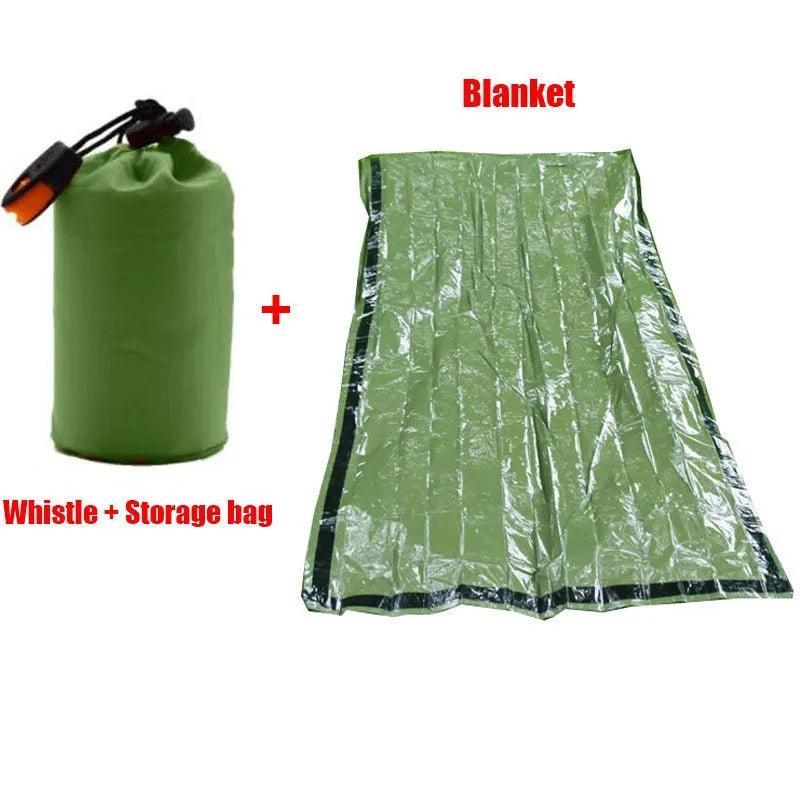 Kit de Tente de Survie d’Urgence – Tube Mylar, Sac de Couchage et Couverture Thermique