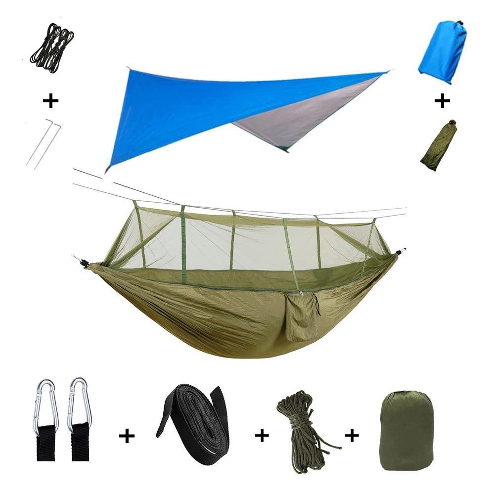 Hamac de Camping avec Moustiquaire – Abri Portable et Lit de Survie - Variante