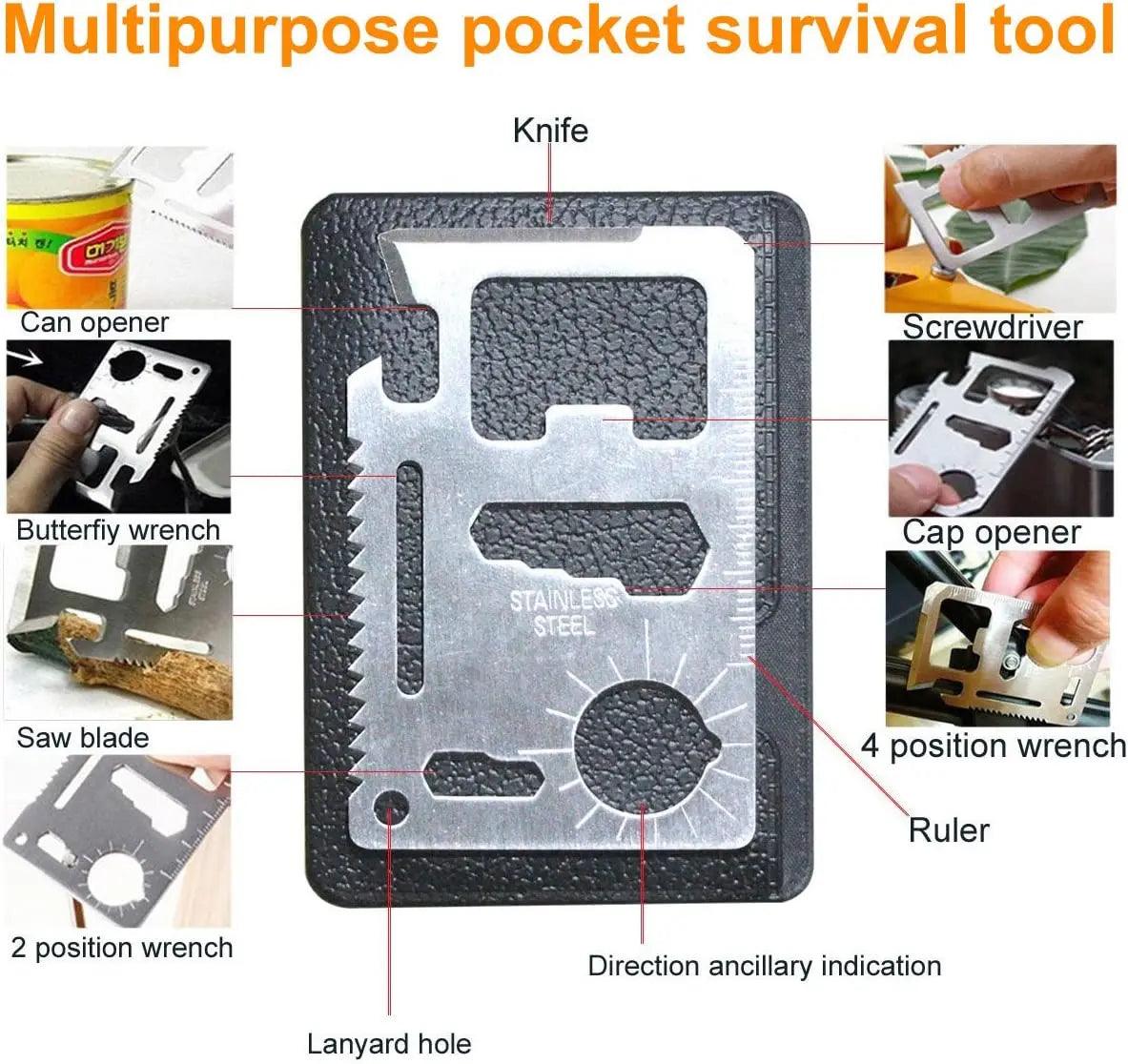 Kit de Survie en Plein Air - Équipement Multifonctionnel pour Camping et Aventures