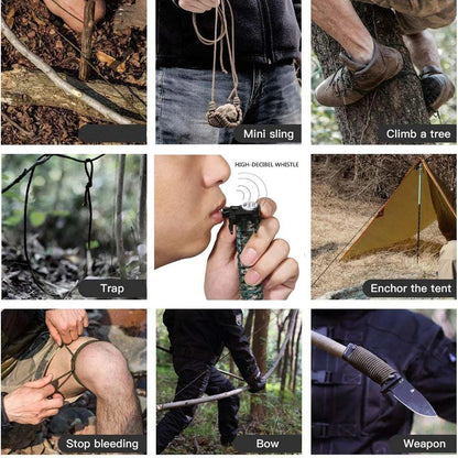 Kit de Survie Militaire 17-en-1 - Mini Outils de Camping