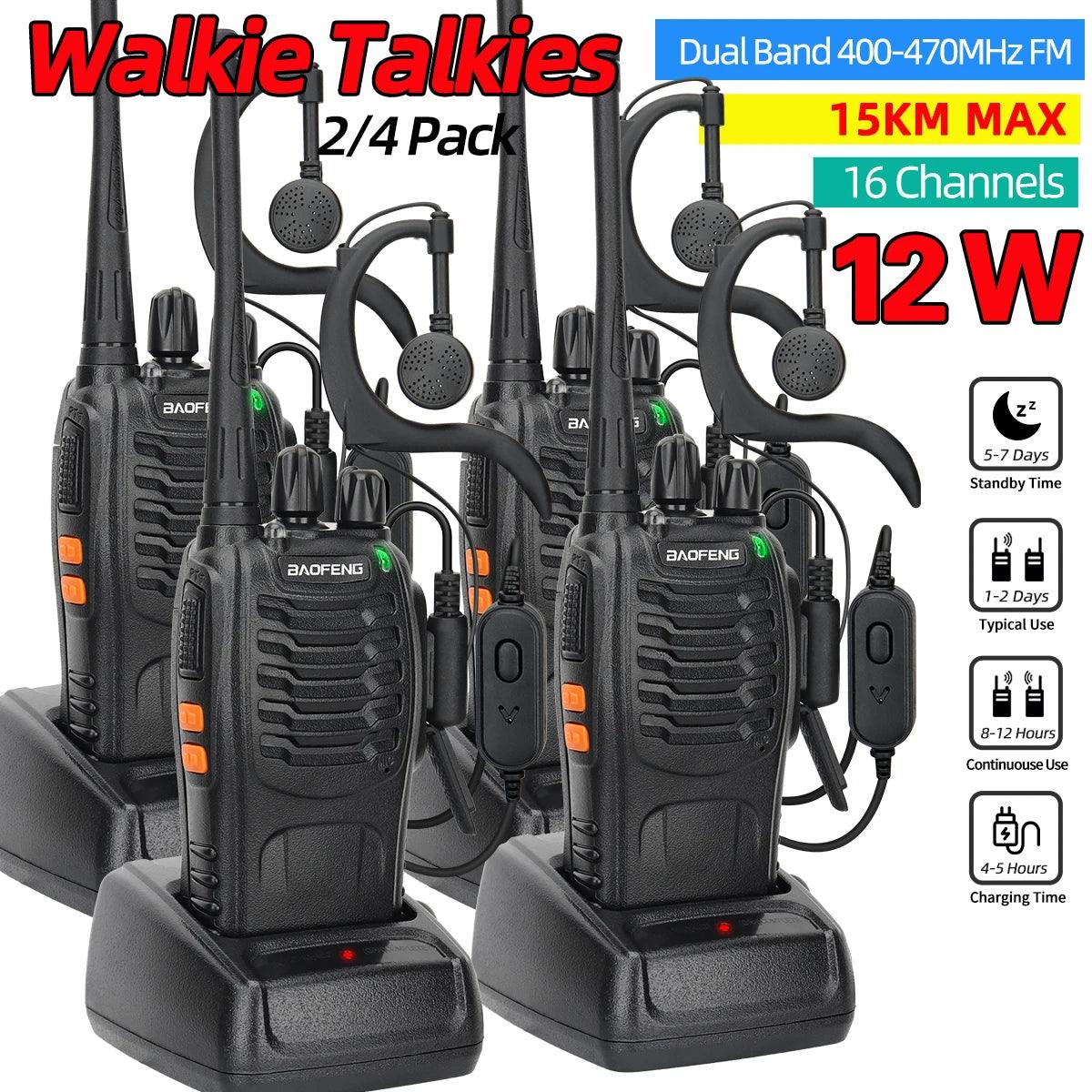 Baofeng BF-888S – Talkie-Walkie Bidirectionnel UHF Longue Portée 100 km