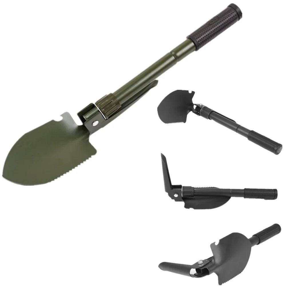 Pelle Militaire Pliante Multifonctionnelle - Outil de Survie pour Camping et Plein Air