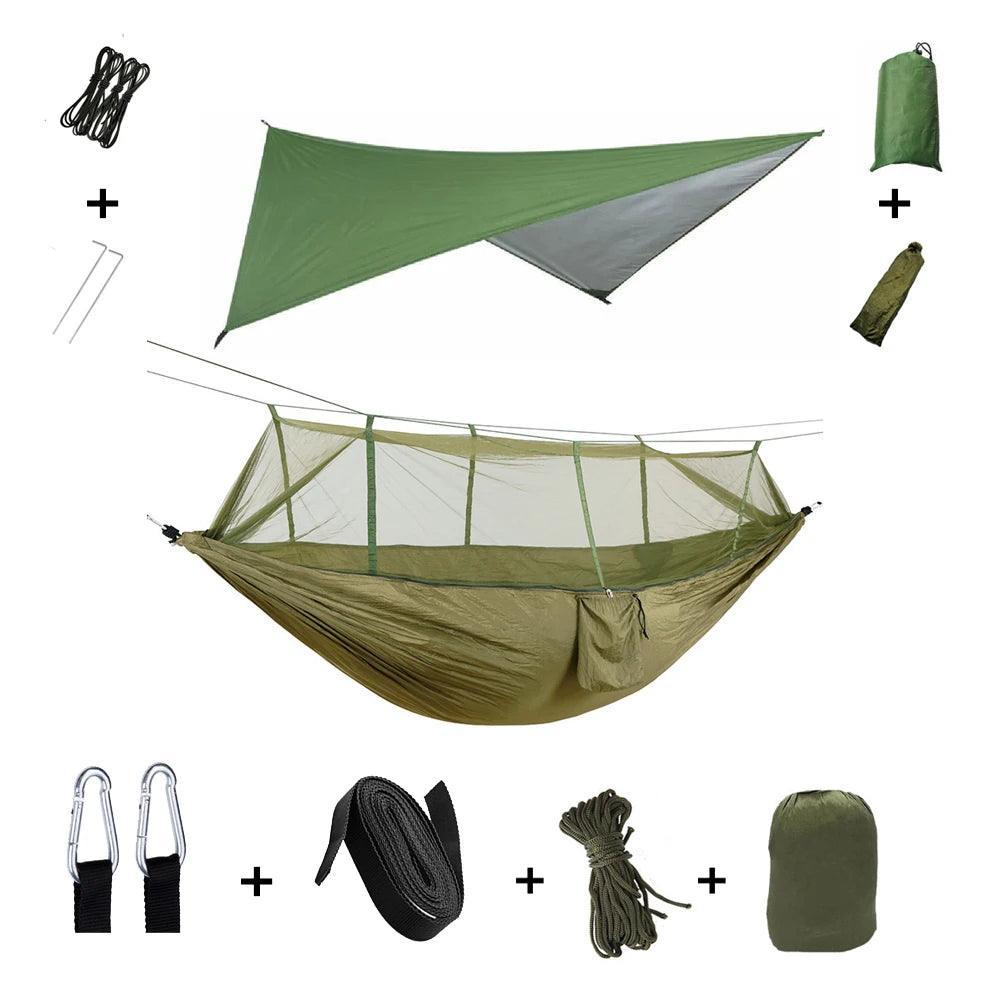 Hamac de Camping avec Moustiquaire – Abri Portable et Lit de Survie - Variante