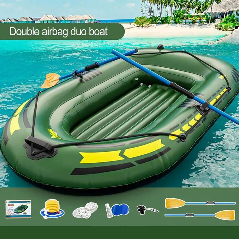 Bateau Gonflable Portable avec Pompe et Rames – Idéal pour Pêche et Aventures Aquatiques