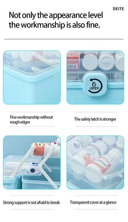 Trousse Médicale de Grande Capacité – Boîte de Rangement Multicouche pour Premiers Soins