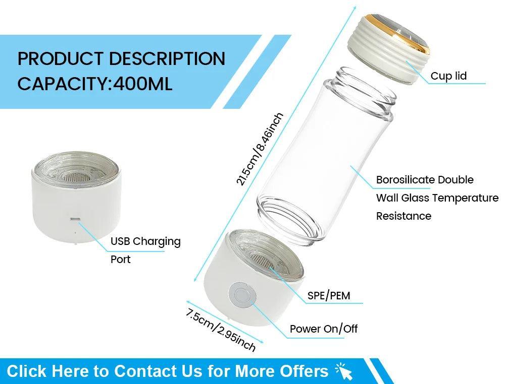 Bouteille d’Hydrogène à Électrolyse Rapide – 2000ppb SPE