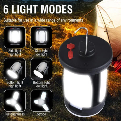 Lampe de Camping Solaire Portable – Éclairage LED Rechargeable USB