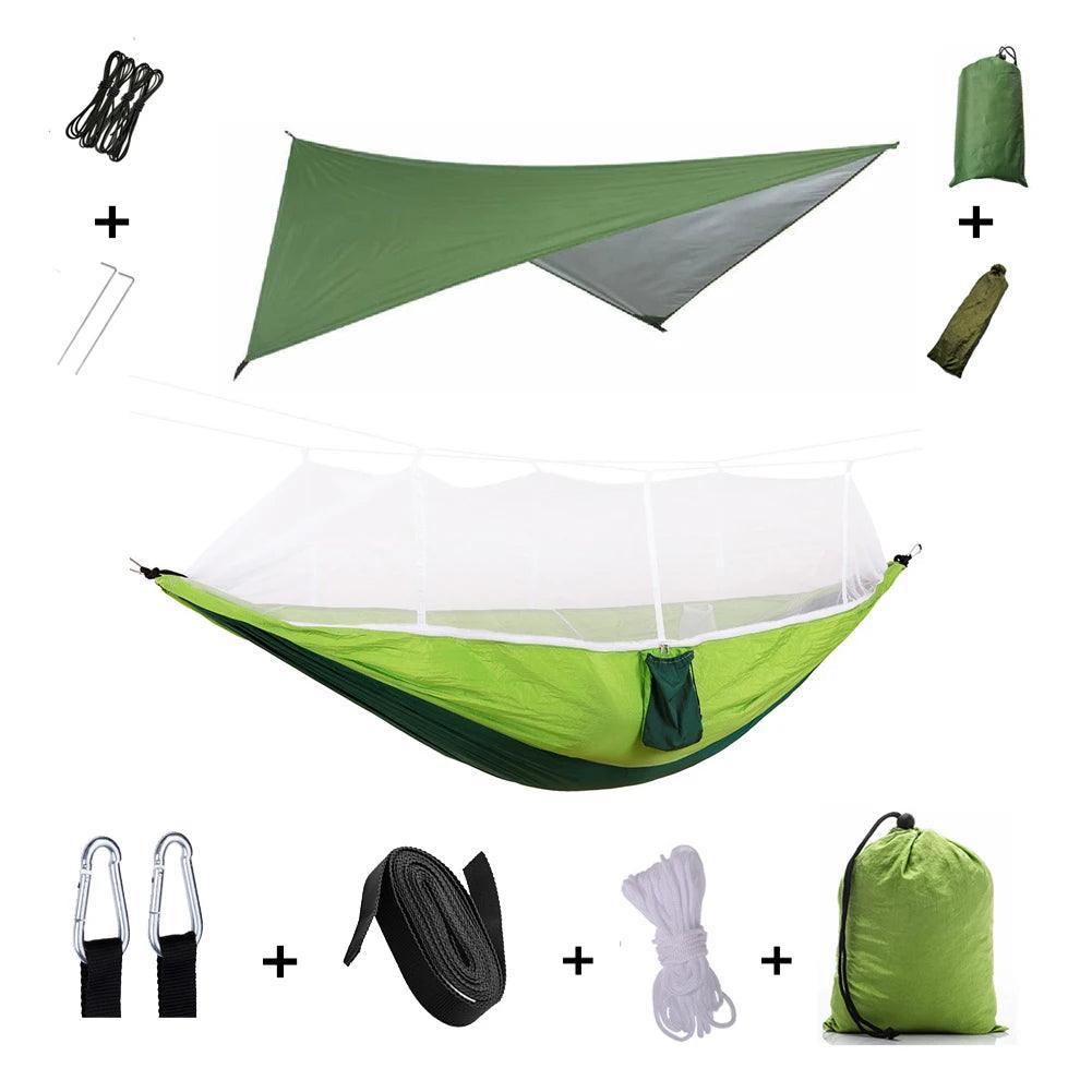 Hamac de Camping avec Moustiquaire – Abri Portable et Lit de Survie - Variante