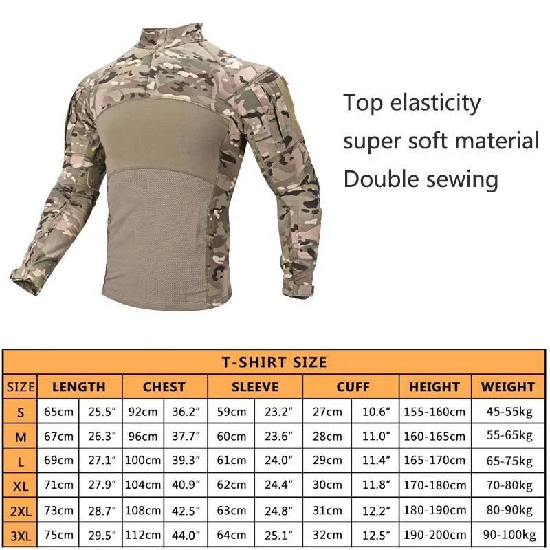 Chemises de Chasse Élastiques pour Hommes - Camouflage Outdoor