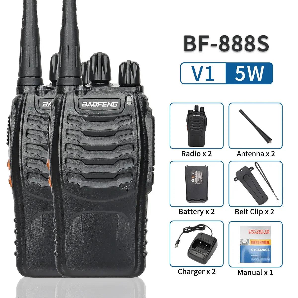 Baofeng BF-888S – Talkie-Walkie Bidirectionnel UHF Longue Portée 100 km - Variante