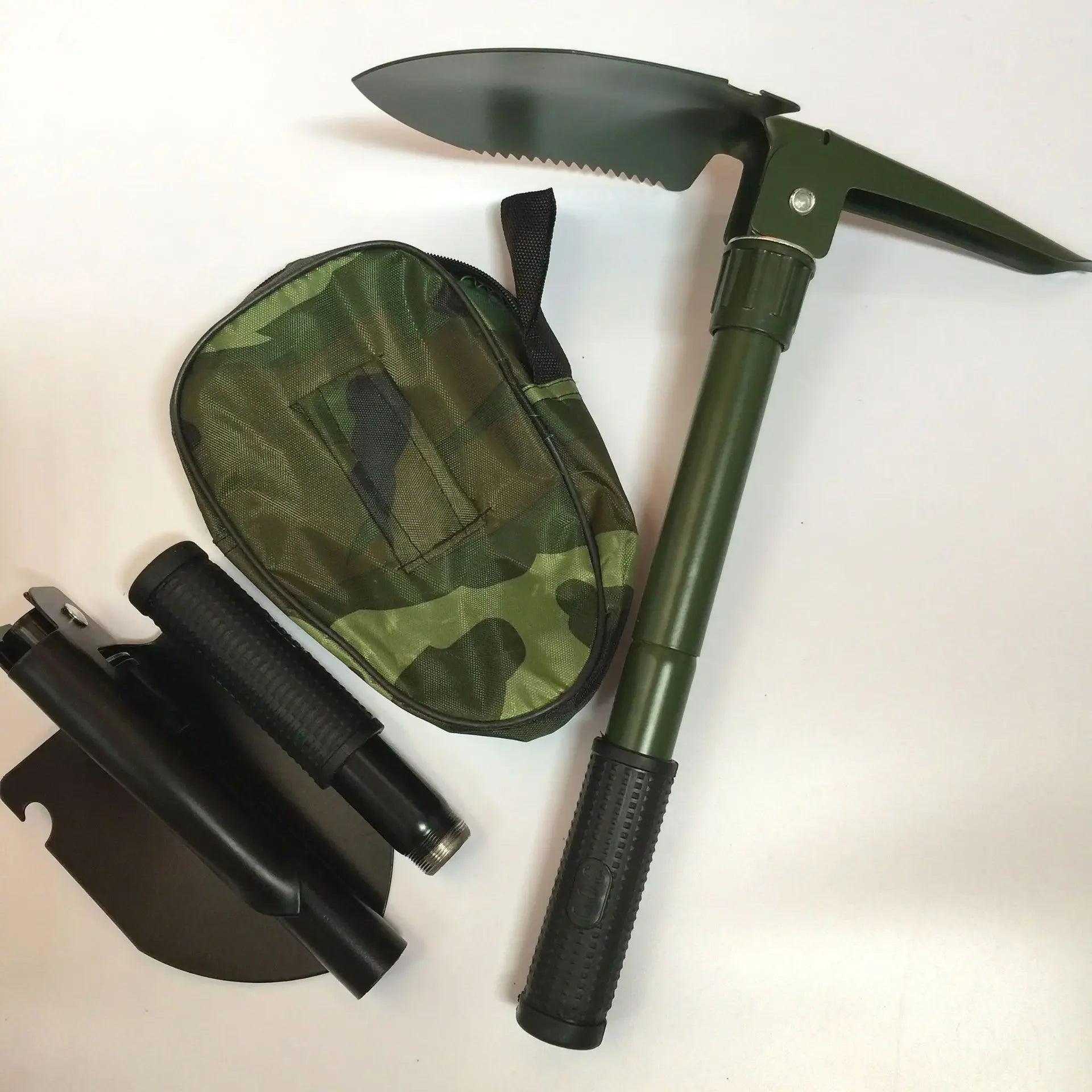 Pelle Militaire Pliante Multifonctionnelle - Outil de Survie pour Camping et Plein Air