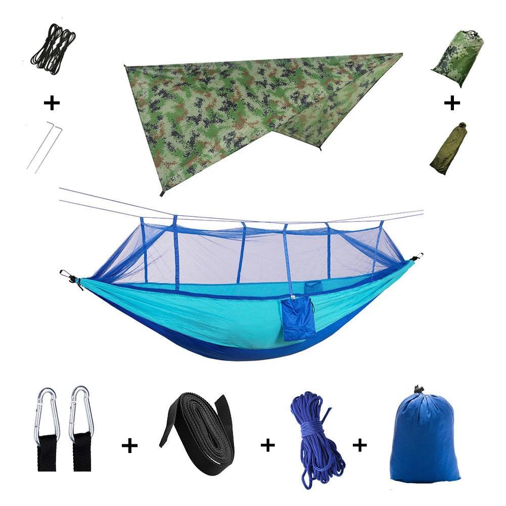 Hamac de Camping avec Moustiquaire – Abri Portable et Lit de Survie - Variante