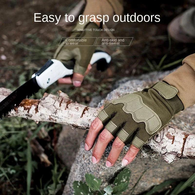 Gants de Chasse Demi-Doigt - Respirants et Résistants pour Outdoor