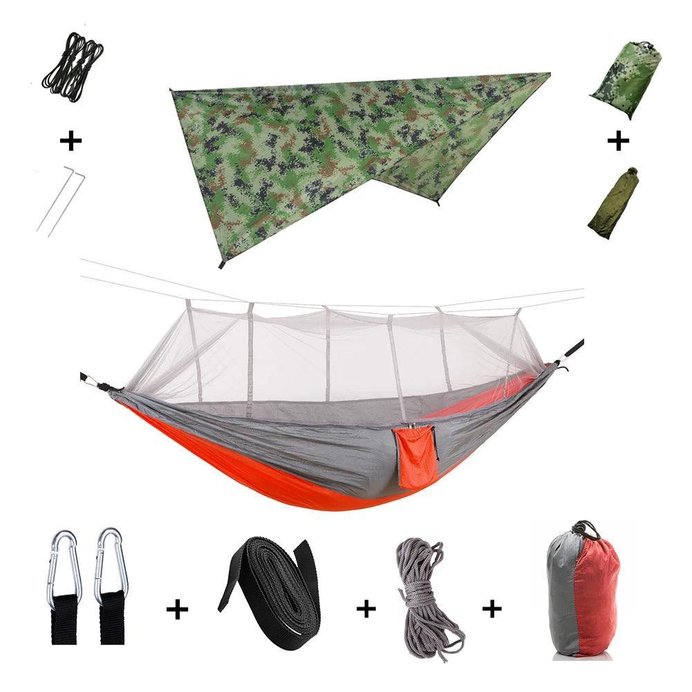 Hamac de Camping avec Moustiquaire – Abri Portable et Lit de Survie - Variante