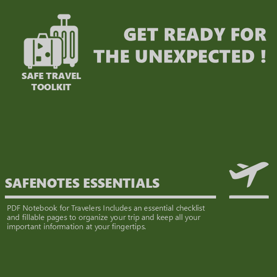 'SafeNotes Essentials' Bloc-notes PDF essentiel pour les voyageurs