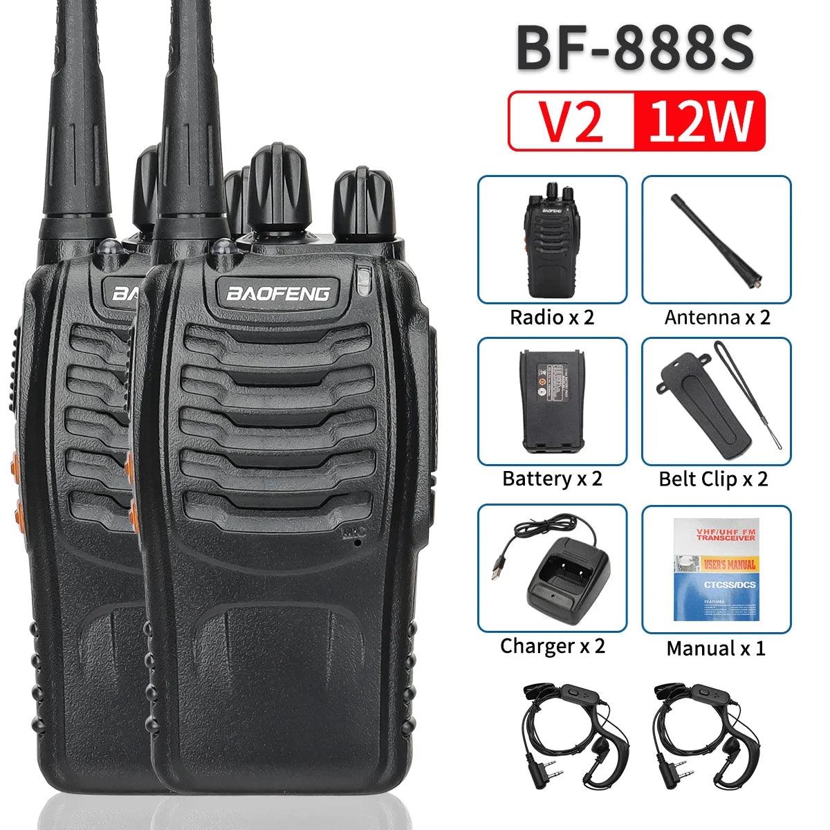 Baofeng BF-888S – Talkie-Walkie Bidirectionnel UHF Longue Portée 100 km - Variante