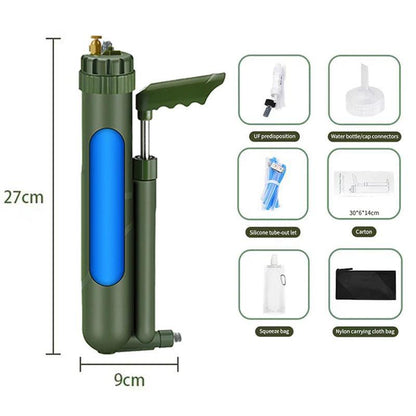 Filterwell Pompe à Main Portable – Filtre à Eau et Purificateur pour Survie Outdoor - Variante