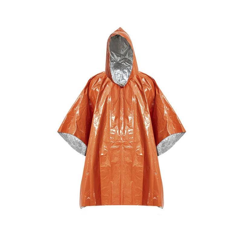 Poncho en Film d'Aluminium d'Urgence – Couverture Thermique et Imperméable