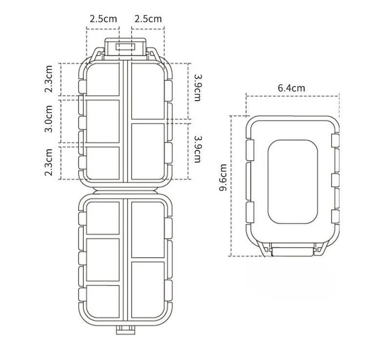 Pilulier Portable Double Couche - Boîte de Rangement Scellée pour Médicaments